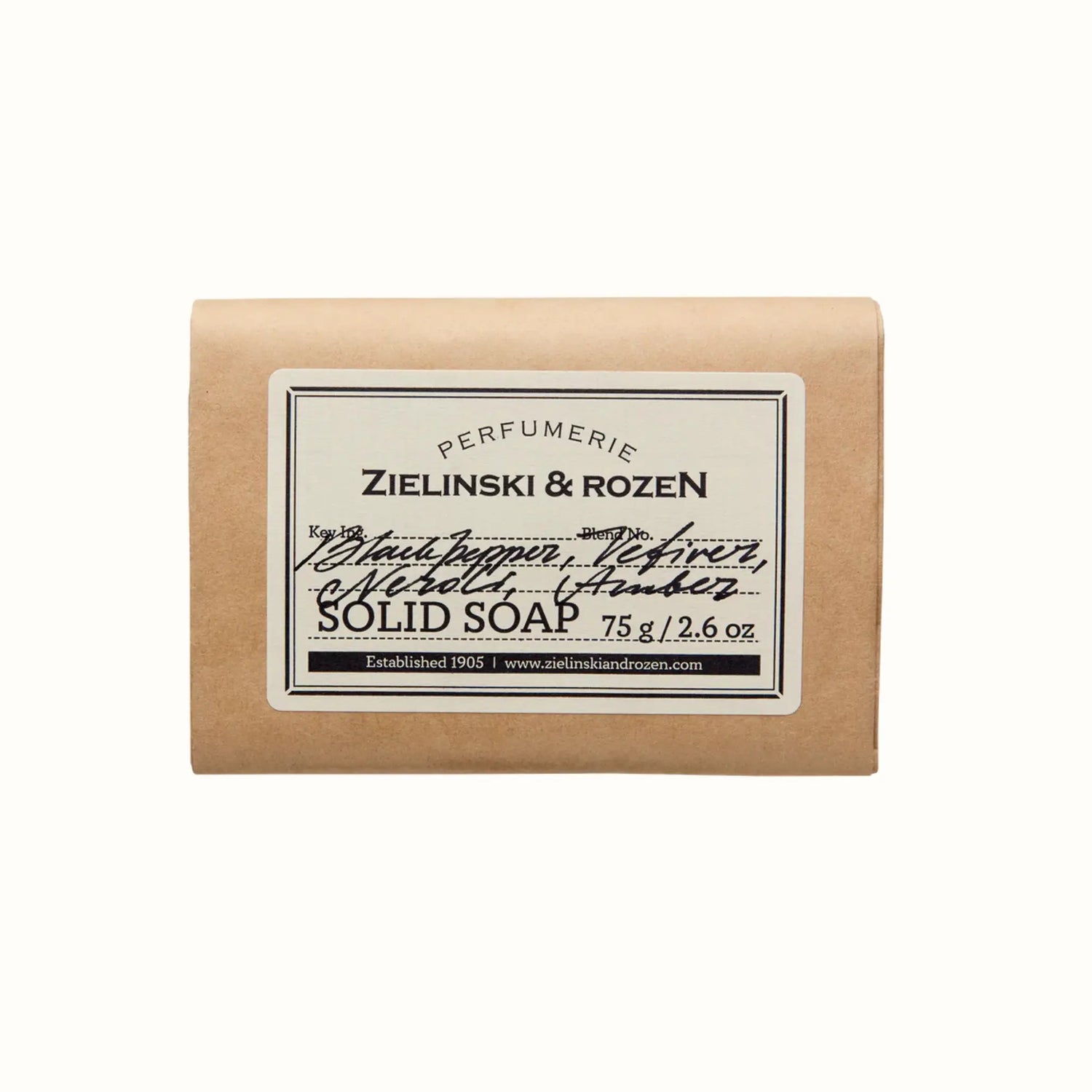 Тверде мило Black Pepper, Vetiver, Neroli, Amber